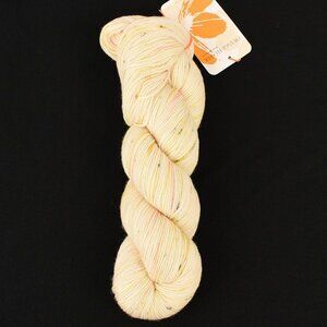 Orange Flower Twist Sock Yarn Superwash Merino Fingering Weight Bouquet